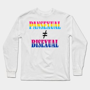 Pansexual is not bisexual Long Sleeve T-Shirt